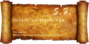 Soltész Honória névjegykártya